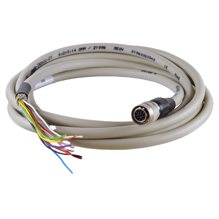 Cable P/T/S, Hirose, 12 Pin
